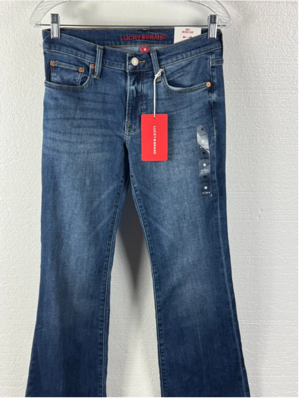 Lucky Brand Blue Sweet Mid Rise Flare Jeans 6/28 R - Picture 3 of 10